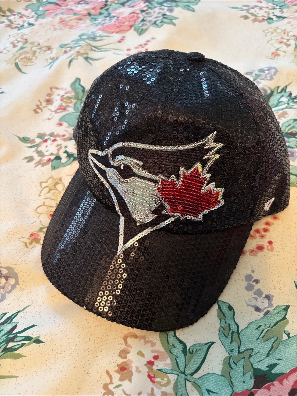 New Blue Jays 47 Black Sequin Women's Cap with Embellished Logo